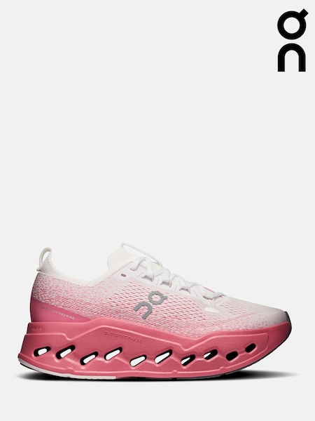 White - On Cloudsurfer Max Running Trainers