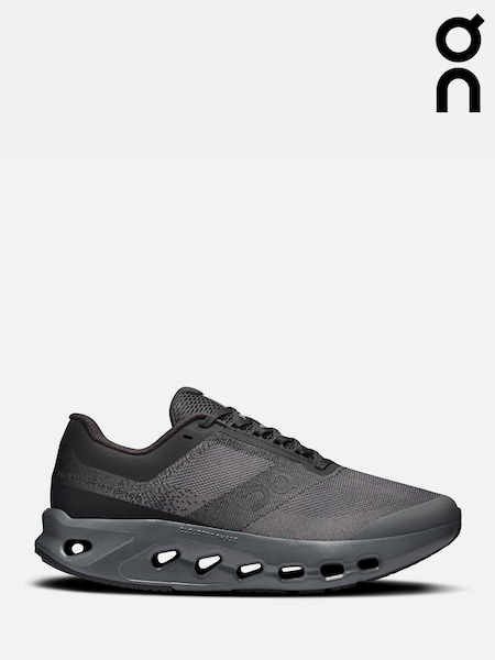 Black - On Cloudsurfer Youth Running Trainers