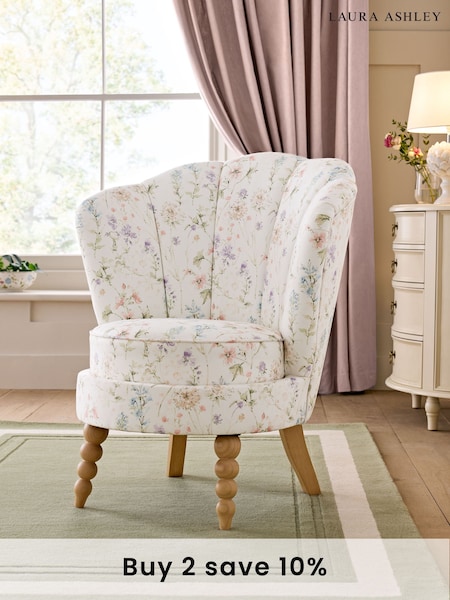 Laura Ashley Wild Meadow Chalk Pink Accent Chair (433497) | £375