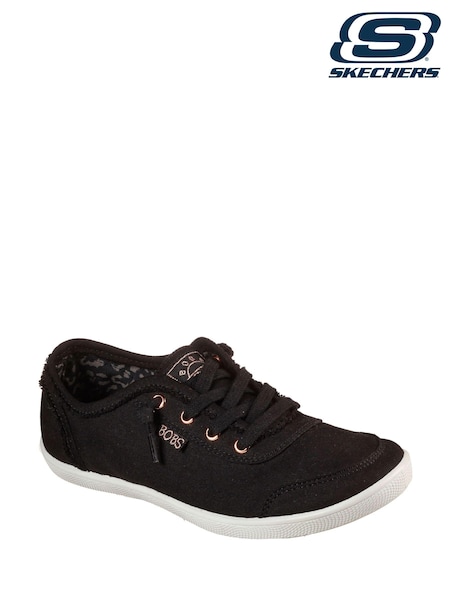 Skechers Black/White Womens Bobs B Cute Trainers (435599) | £44