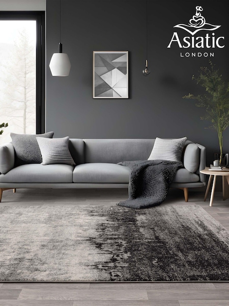 Asiatic Rugs Grey Nova Distress Rug (435882) | £82 - £233