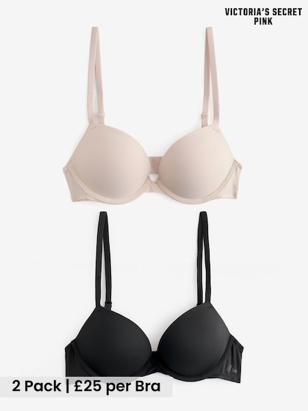 Marzipan Nude/Black - Victoria's Secret Pink 2 Pack Bra