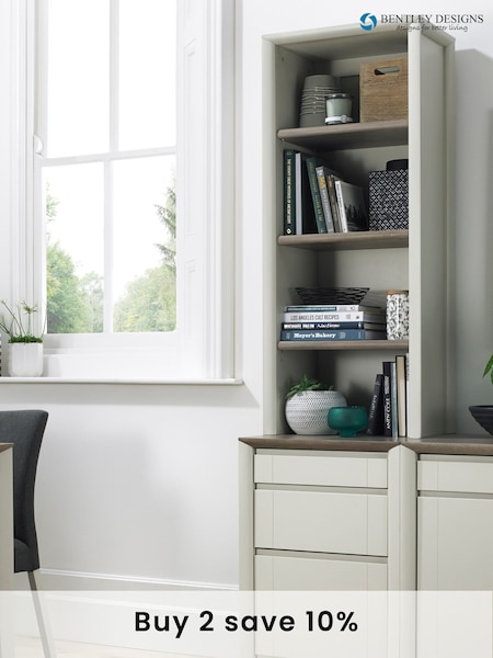 Bentley Designs Soft Grey Bergen Filing Cabinet and Narrow Top Unit (436938) | £660