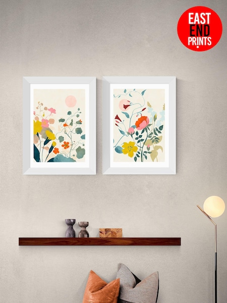 East End Prints Set of 2 Brown Floral Meadow Wall Prints Set by Ana Rut Bre (437315) | £90 - £245