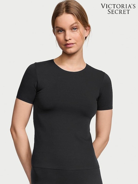 Victoria's Secret Pure Black Elevate™ Stretch T-Shirt (437552) | £39