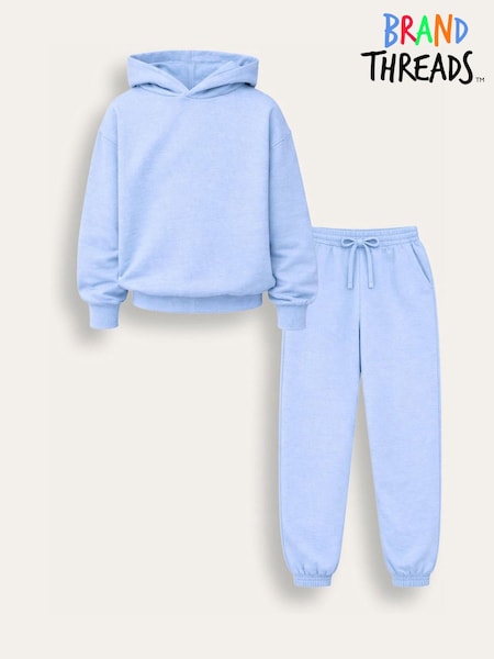 Blue - Brand Threads Essentials Hoodie Tracksuit