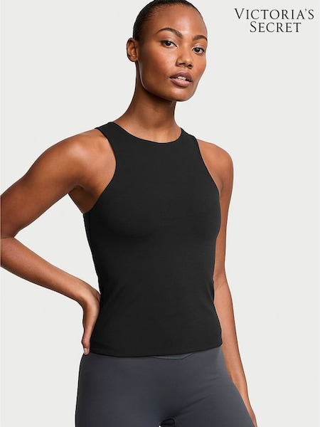 Victoria's Secret Pure Black Elevate™ High Neck Tank Top (437826) | £39