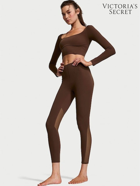 Victoria's Secret Ganache Brown 7/8 Length VS Elevate Corset Leggings (438070) | £59