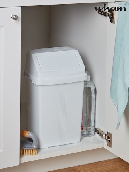 Wham White Casa 8L Plastic Swing Bin (438949) | £13