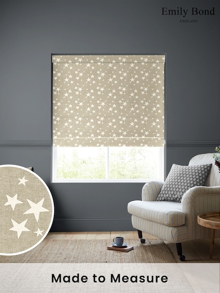 Emily Bond Natural 100% Cotton St Maws Made to Measure Roman Blinds (438969) | £79