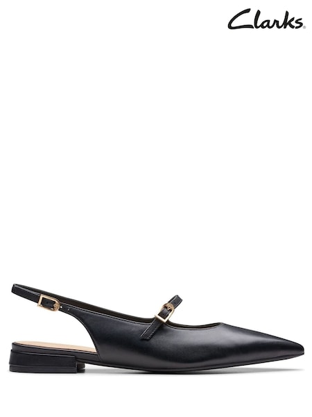 Clarks Black Leather Sensa 15 Sligback Shoes (439438) | £70