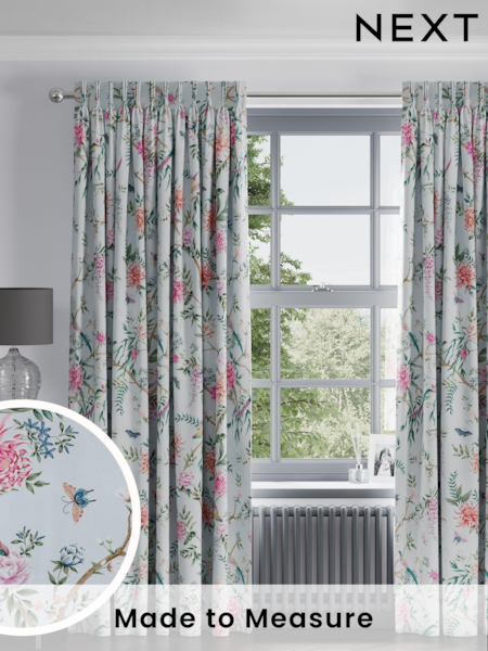 Duck Egg Blue Emporium Made to Measure 100% Cotton Curtains (439965) | £61