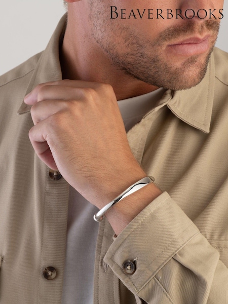 Beaverbrooks Sterling Silver Torque ID Bangle (440718) | £475