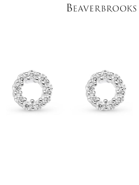 Beaverbrooks Cubic Zirconia Circle Stud Earrings (441216) | £30