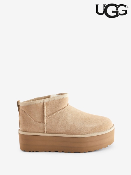 UGG Natural Classic Ultra Mini Platform Boots (441335) | £155