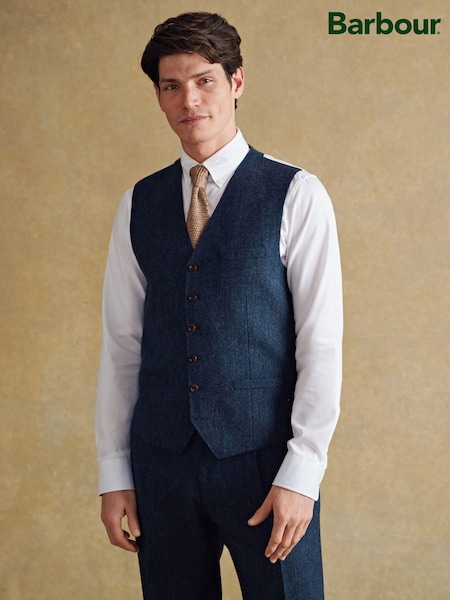 Barbour® Blue Donegal Waistcoat (441481) | £149