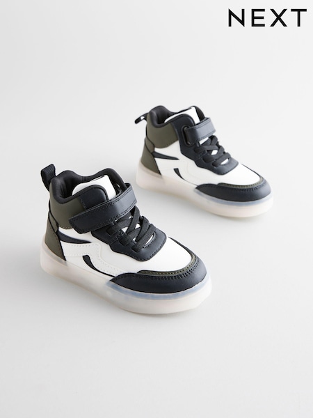 Black High Top Touch Fastening Light Up Trainers (441765) | £12.50 - £14.50
