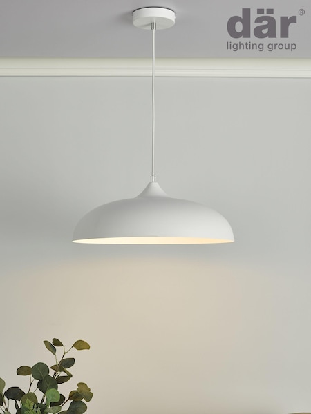 Dar Lighting White Kaelan Ceiling Light Pendant (441999) | £49