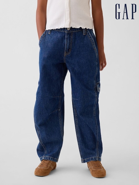 Dark Wash - Gap Barrel Cargo Jeans (5-13yrs)