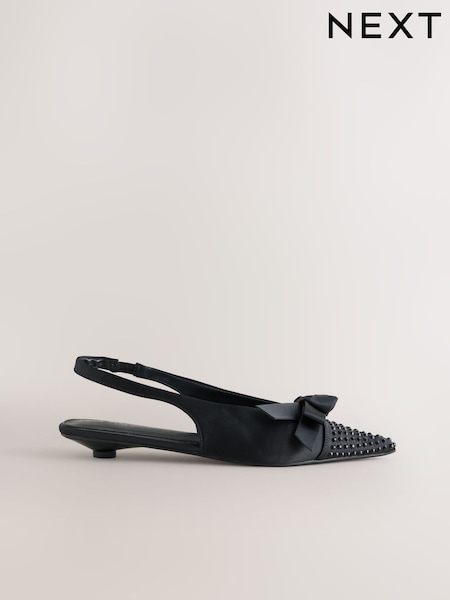 Black - Forever Comfort® Heatseal Slingback Flats