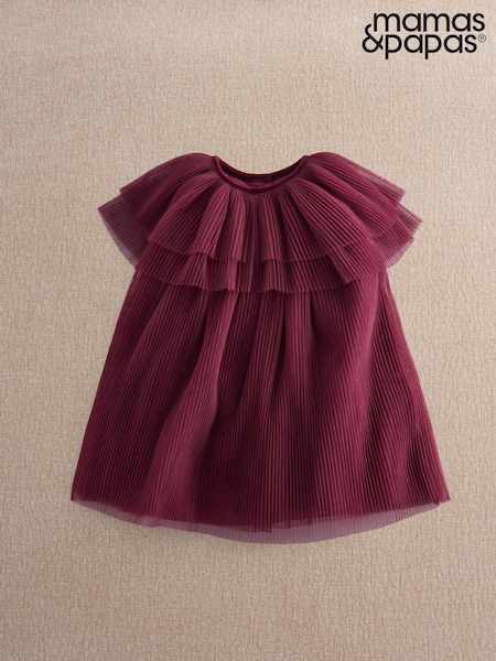Red - Mamas & Papas Pleated Cape Dress
