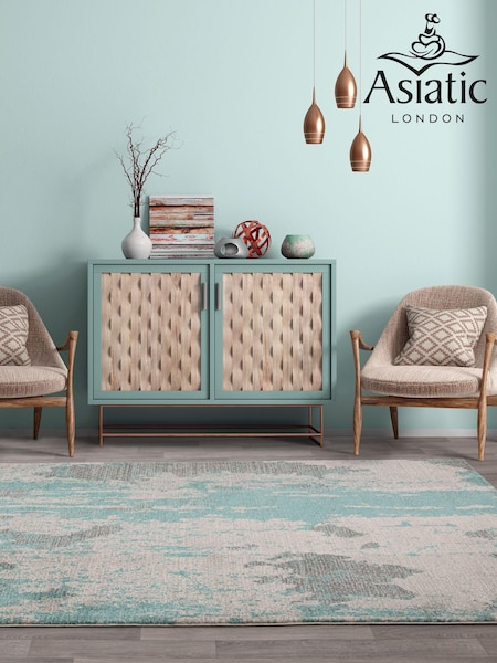 Asiatic Rugs Duck Egg Blue Nova Painterly Rug (444015) | £82 - £233