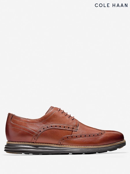Cole Haan Brown Original Grand Wingtip Oxford Lace-Up Shoes (445765) | £130
