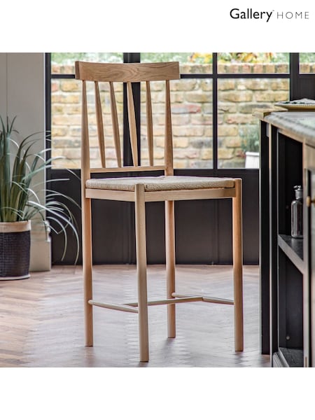 Gallery Home Natural Leroy Bar Stool Set of 2 (446549) | £528