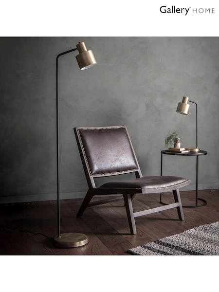 Gallery Home Brass and Black Maryway Floor Lamp (446570) | £135