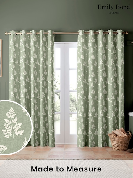 Emily Bond Sage Green Tynesfield Made to Measure Curtains (446752) | £91