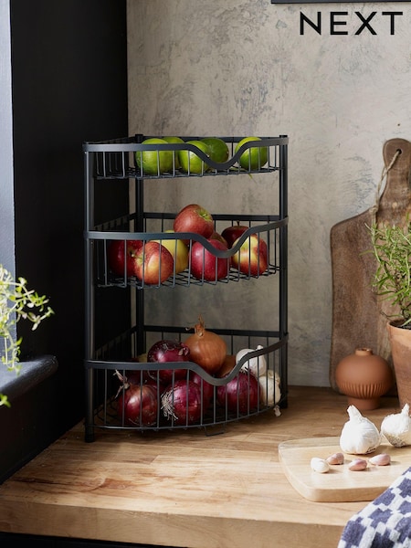Charcoal Bronx Corner Storage Caddy (446910) | £28