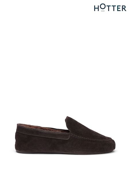 Brown - Regular Hotter Standard Fit Recharge Slip-on Slippers