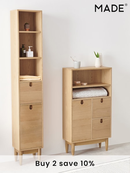 MADE.COM Oak Penn Tall Boy Chest of Drawers (447531) | £499