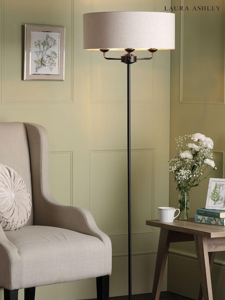 Laura Ashley Black Sorrento Floor Lamp (447533) | £220