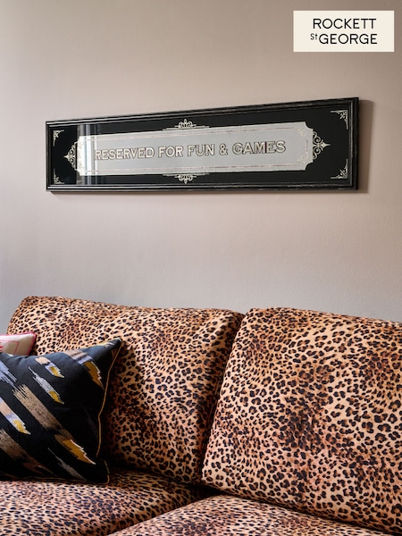 Rockett St George Black Text Mirror (447762) | £135