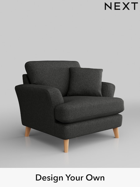 Tweedy Blend Easy Clean/Charcoal Grey Conway Relaxed Sit (448170) | £775