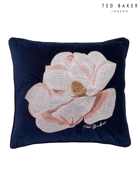 Ted Baker Blue Opal Floral 100% Cotton Cushion (448562) | £50
