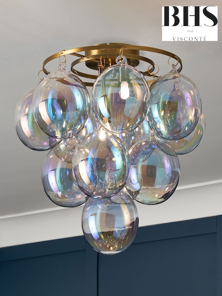 Visconte by BHS Black Maiori 1 Light Flush Light (449528) | £150