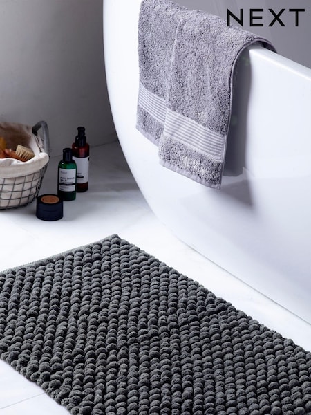 Charcoal Grey Giant Bath Bobble Mat (44R591) | £16