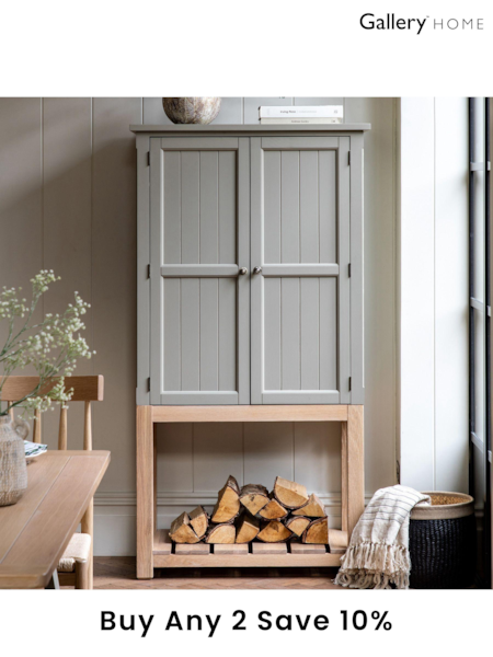 Gallery Home Prairie Cream Leroy 2 Door Cupboard (450198) | £939