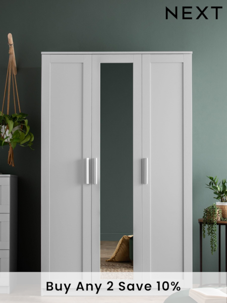 Grey Flynn Triple Wardrobe (452518) | £350