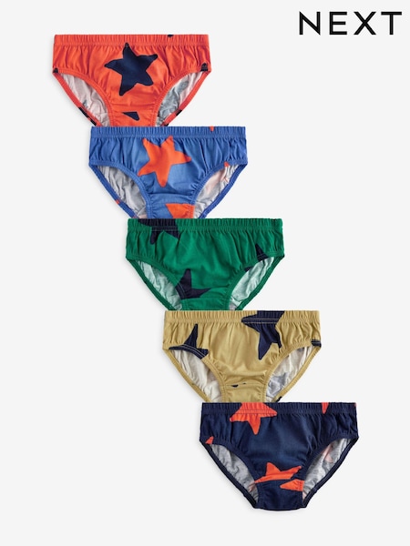 Bright Stars 100% Cotton Briefs 5 Pack (1.5-10yrs) (452632) | £8 - £9