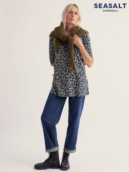 Blue - Seasalt Cornwall 3/4 Busy Lizzy Tunic
