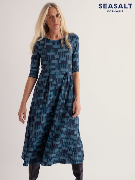 Teal Blue - Seasalt Cornwall Veronica Cotton Midi Dress