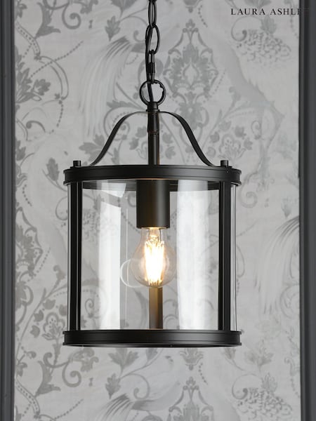 Laura Ashley Black Harrington Pendant 1 Light Ceiling Light (454452) | £149