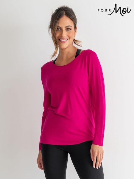 Pour Moi Pink Cross Back Jersey Yoga Top (454785) | £30