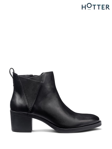 Black - Hotter Denver Zip Ankle Boots