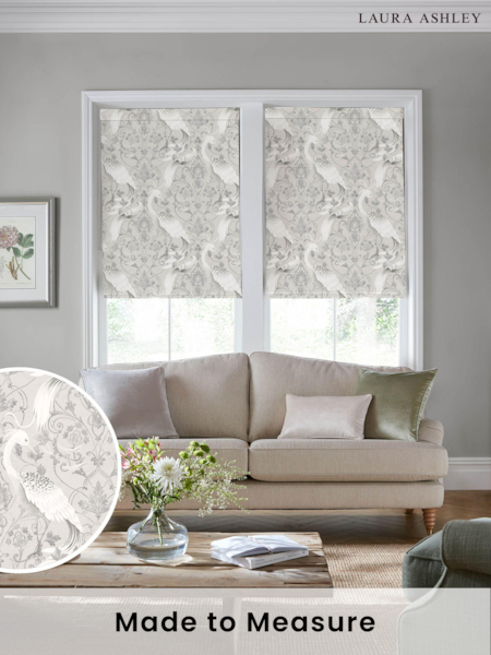 Laura Ashley Silver 100% Cotton Tregaron Made to Measure Roman Blind (455560) | £79