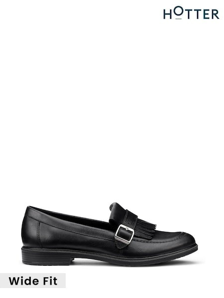 Black - Hotter Fowey Slip-on Loafers