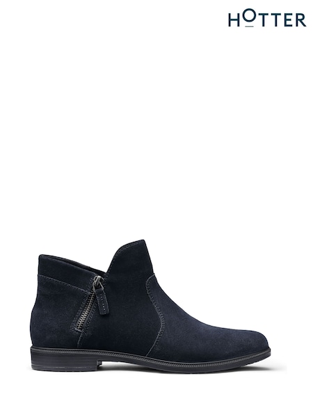 Blue - Hotter Ludlow Zip Ankle Boots